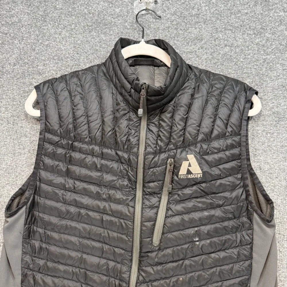 Eddie Bauer First Ascent Vest Mens Medium Black 800 Premium Goose Down‎ Puffer